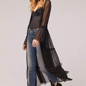 NWT BOG COLLECTIVE LUCIA SWISS DOT SHEER DUSTER